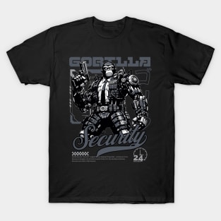 Gorilla Security Sci-fi Job Future Mecha Animals Robot T-Shirt